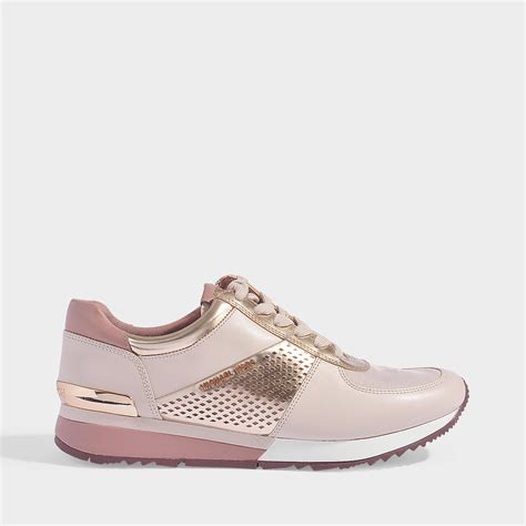 michael kors allie trainer pink|michael kors allie sneakers.